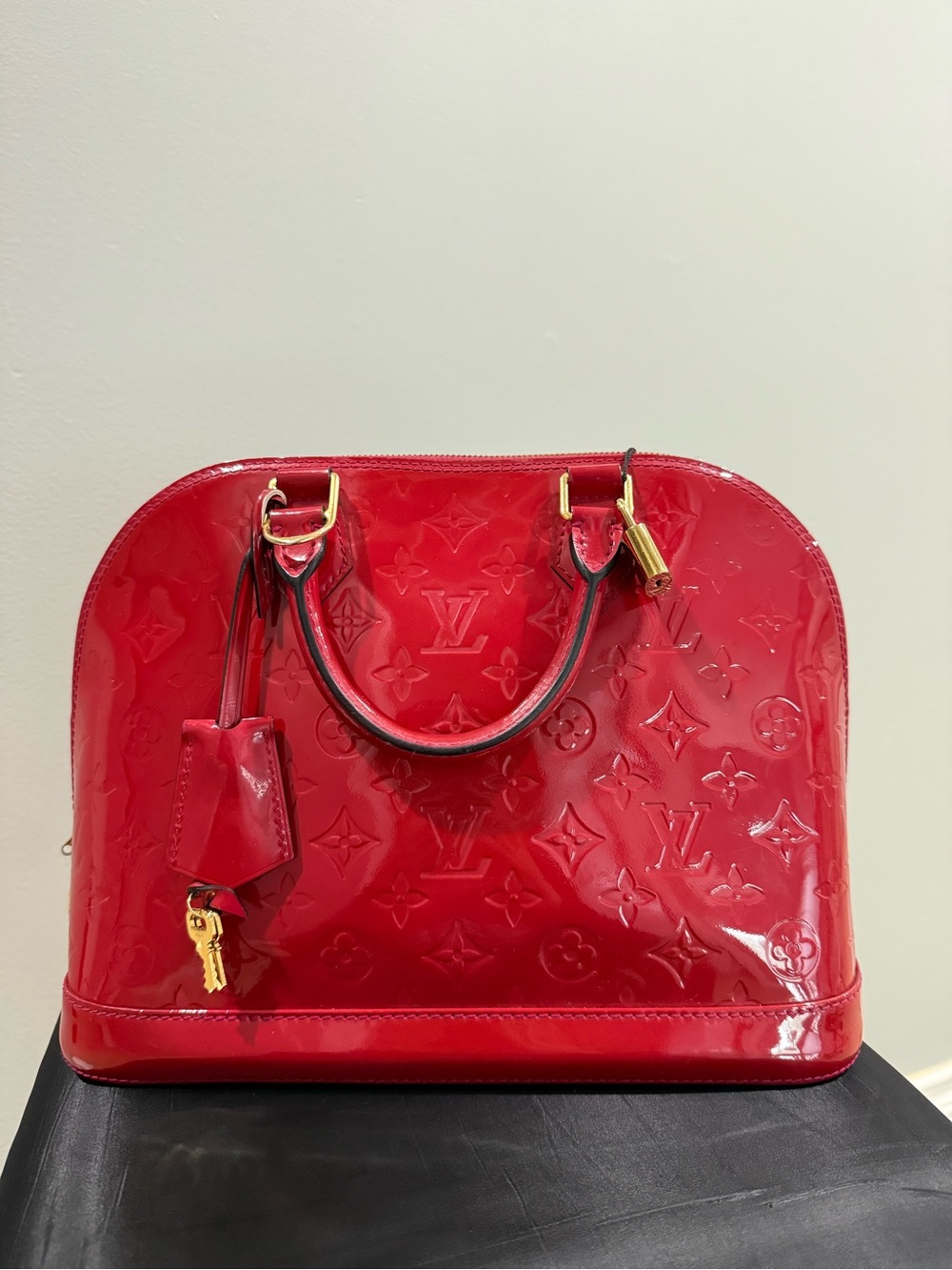 Louis Vuitton Alma PM Red Vernis Patent Leather